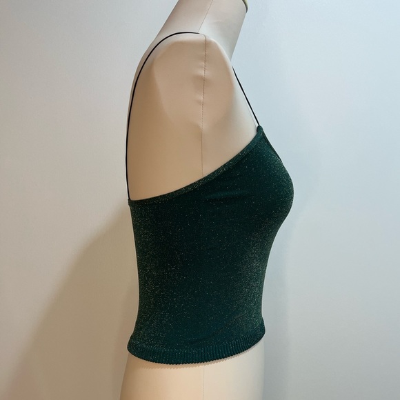 Free People NWOT Brami Seamless Sparkle Cami in Deep Emerald Green - Picture 8 of 10